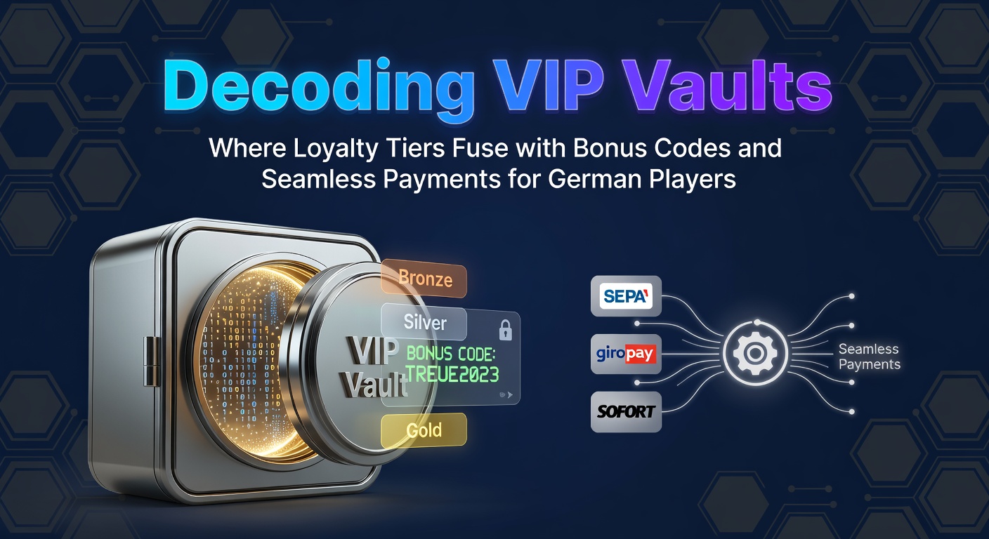 Visuelle Darstellung eines VIP-Tresors mit Symbolen für Loyalitätsstufen, Bonuscodes und Zahlungsmethoden in Online-Casinos