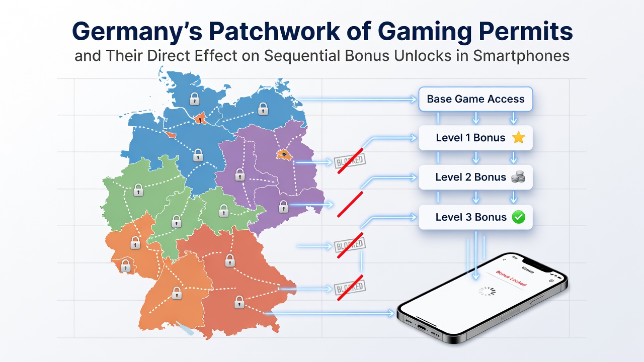 Darstellung der sequenziellen Bonusaktivierung in deutschen Casino-Apps unter regionalen Lizenzen